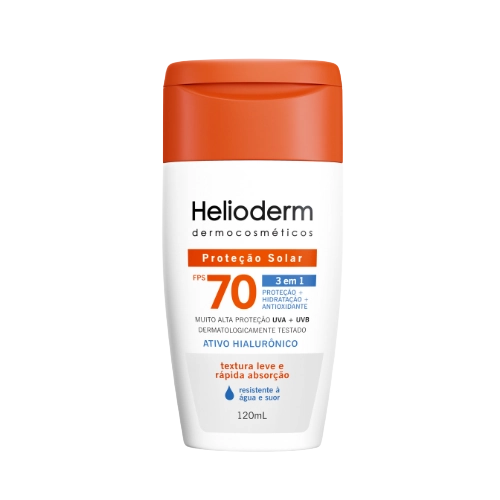 Protetor Solar Fps 70 Helioderm Frasco 120ml