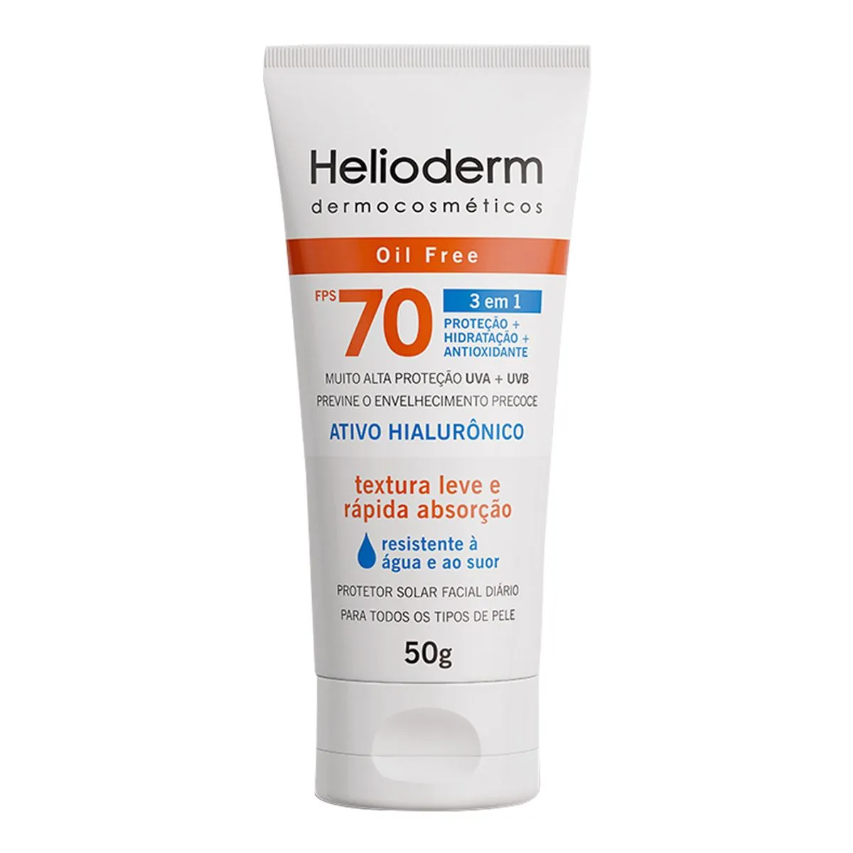 Protetor Solar Facial Fps 70 Helioderm Caixa 50g