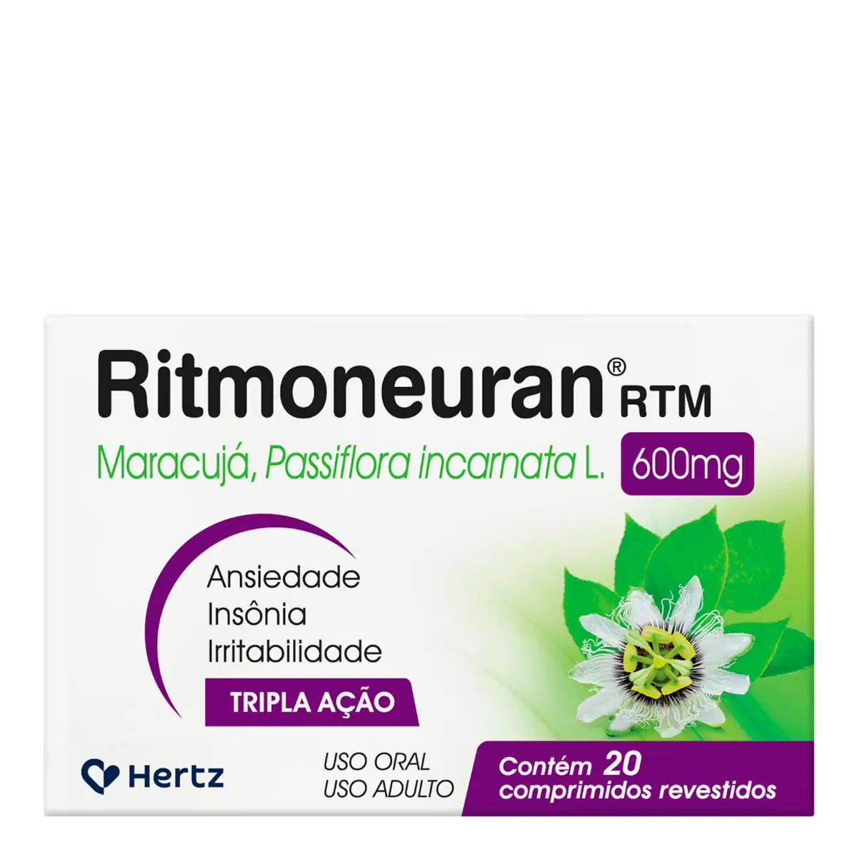 Ritmoneuran Rtm 600mg Caixa 20 Comprimidos Revestidos