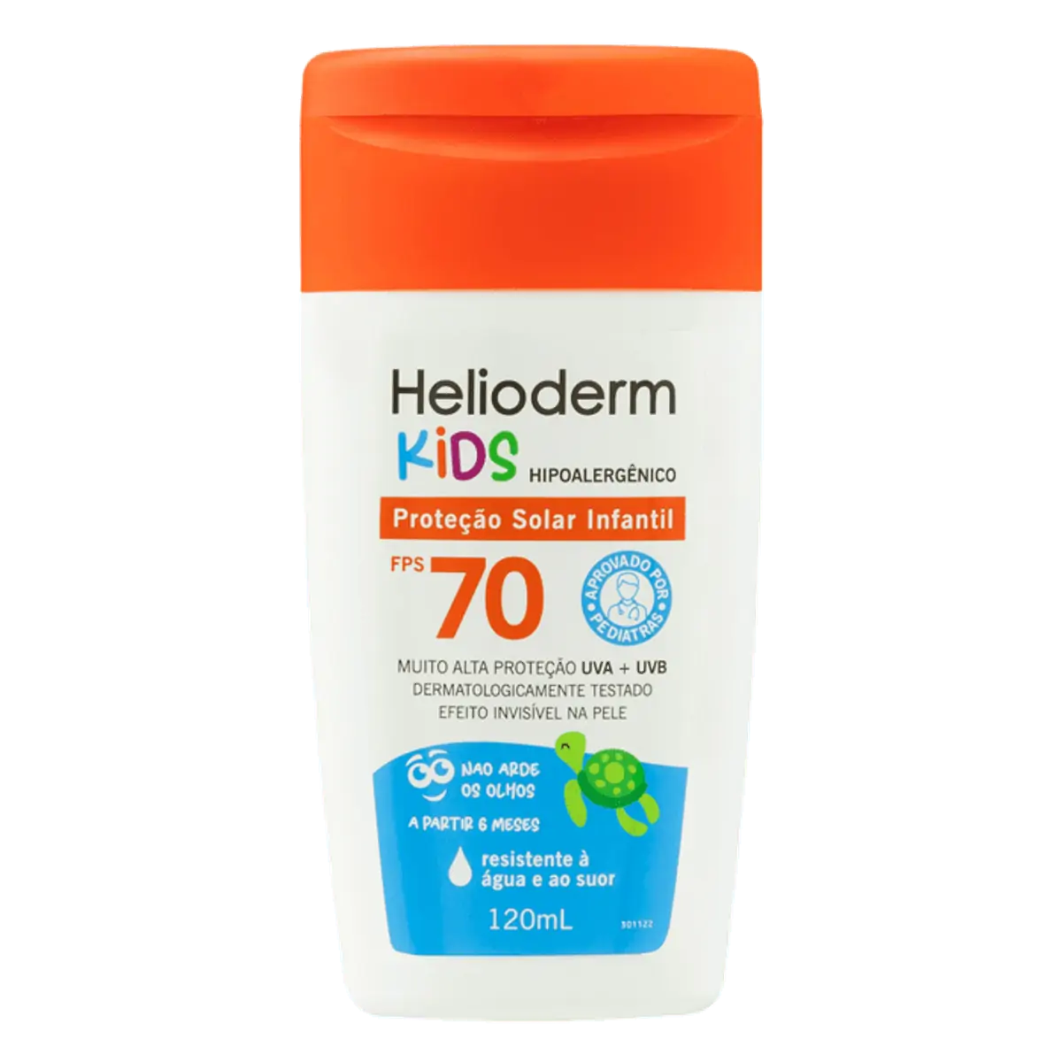 Protetor Solar Infantil Fps 70 Helioderm Kids Frasco 120ml