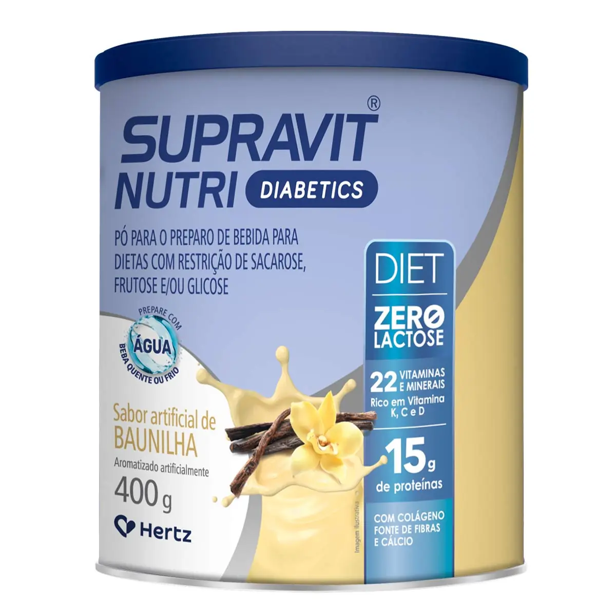 Supravit Nutri Nutri Diabetics Baunilha 400g