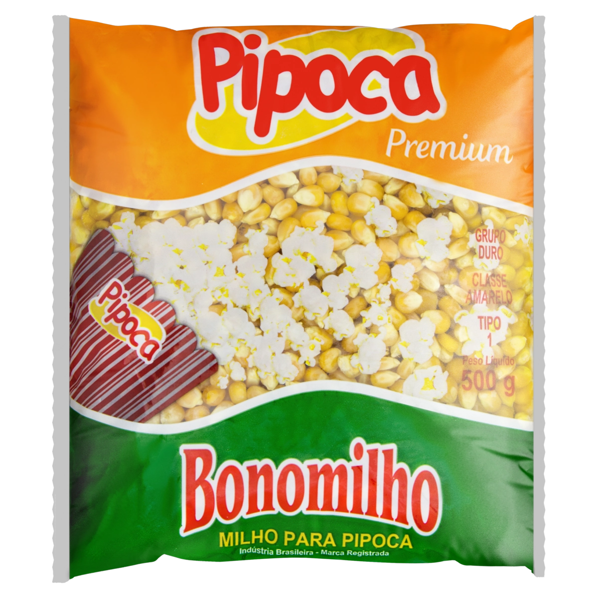 Milho Para Pipoca Tipo 1 Bonomilho Premium Pacote 500g