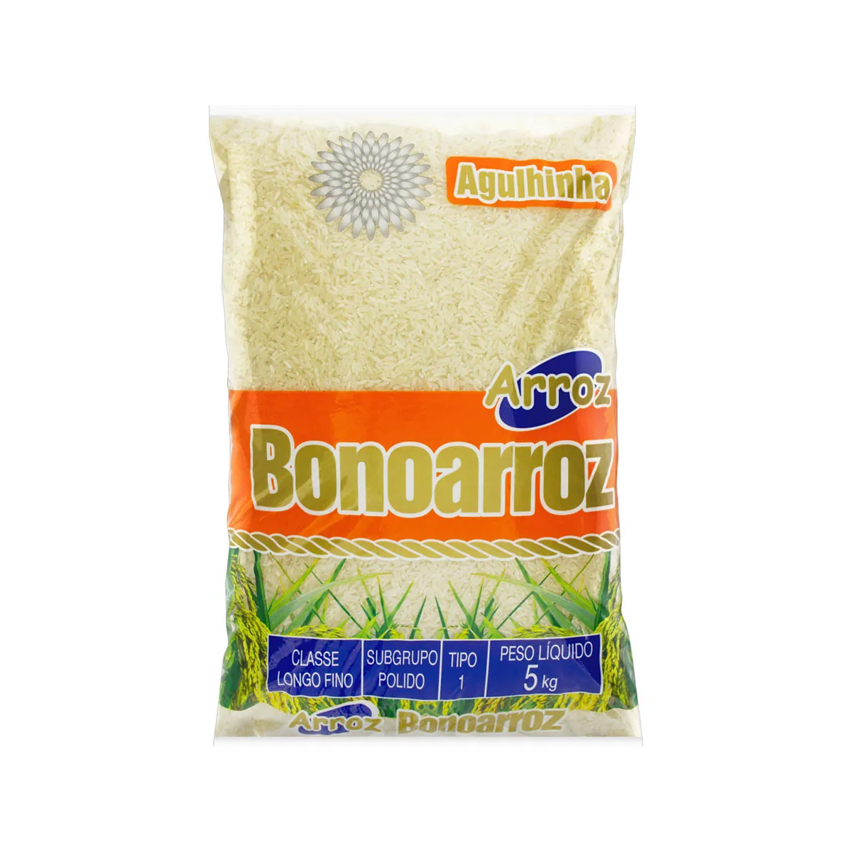 Arroz Agulhinha Tipo 1 Bonoarroz Pacote 5kg
