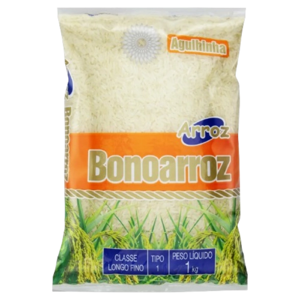 Arroz Agulhinha Tipo 1 Bonoarroz Pacote 1kg