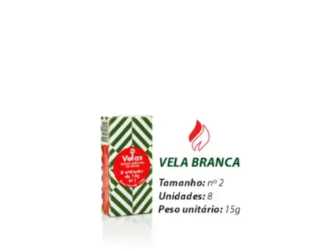 Vela Nossa Sra Da Penha N? 2 Branca 24x8