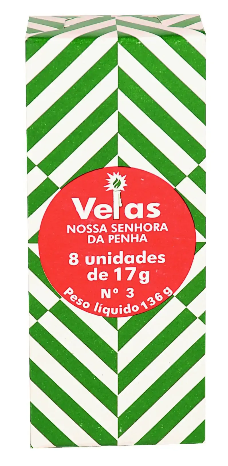 Vela Nossa Sra Da Penha N? 3 Branca 24x8