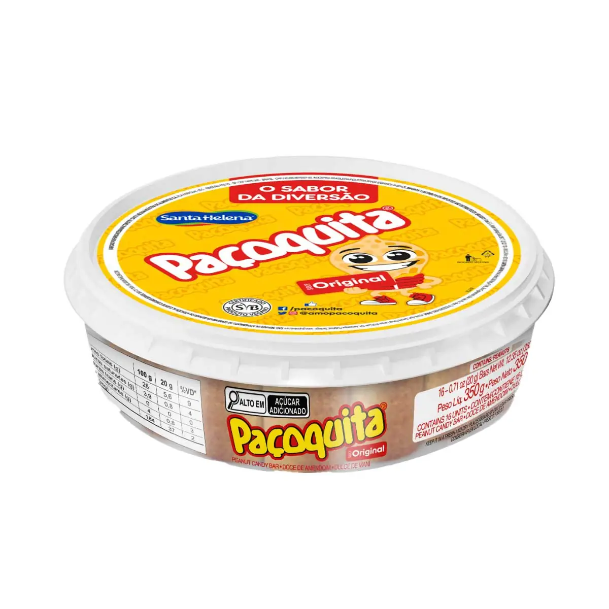 Paçoquita Santa Helena 16 Unidades 350g