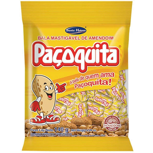 Bala Amendoim Paçoquita Pacote 140g