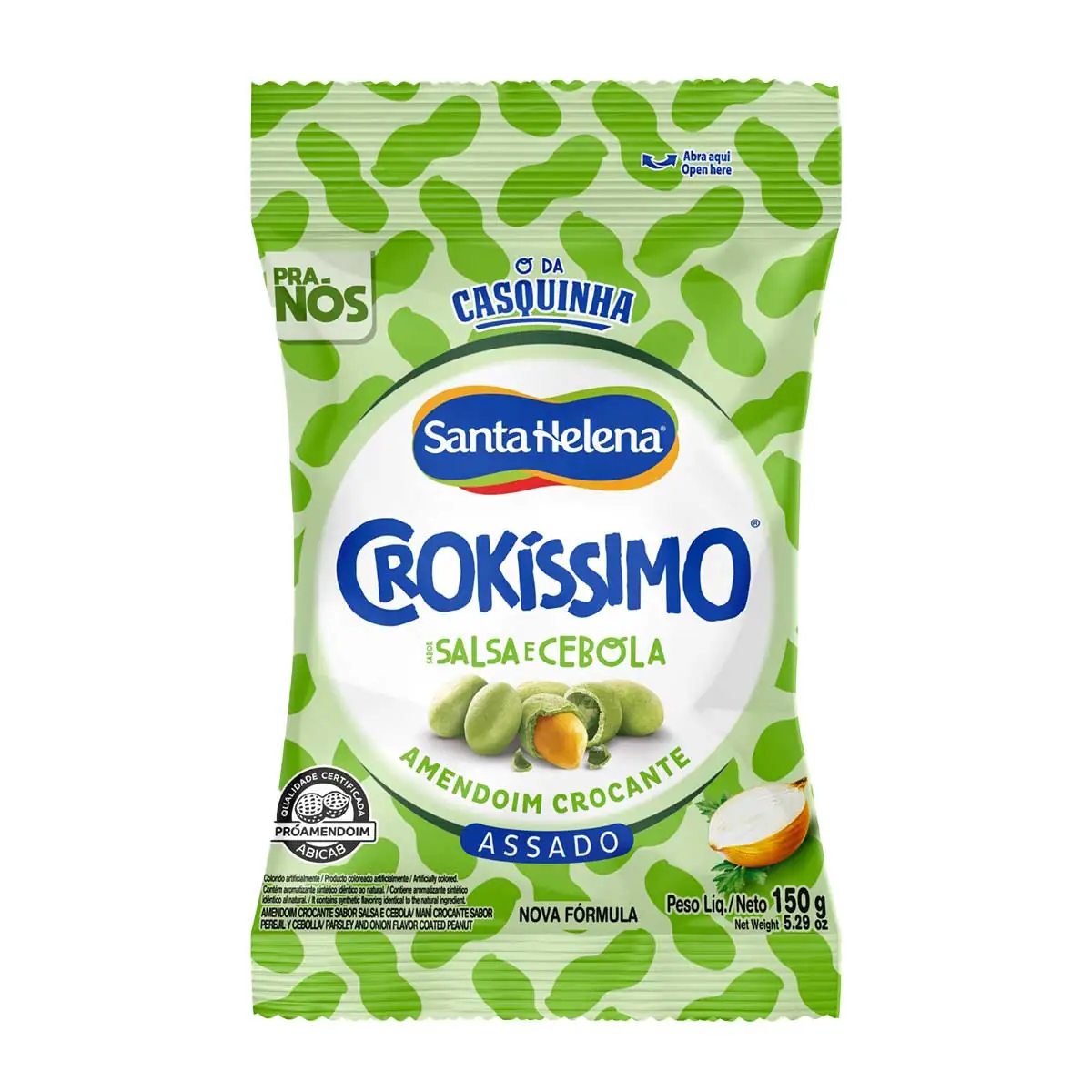 Amendoim Coberto Sabor Salsa e Cebola SANTA HELENA Pacote 150g