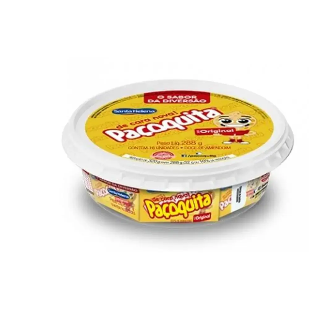 Pack Doce De Amendoim Original Paçoquita Pote 288g 16 Unidades