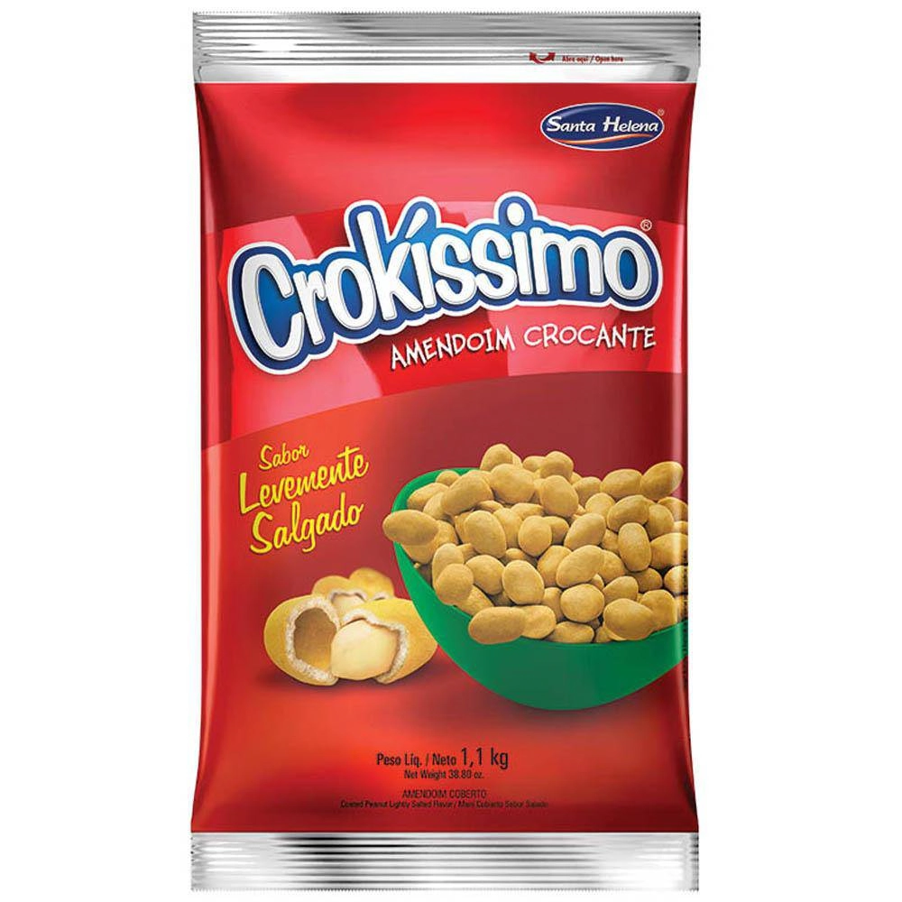 Amendoim Crokissimo 1100g Santa Helena