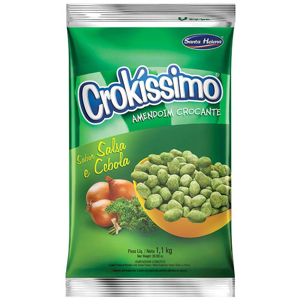 Amendoim Crokissimo Salsa Cebola 1100g Santa Helena