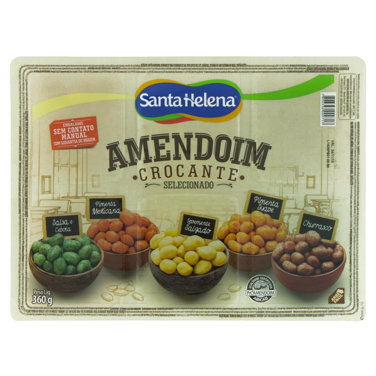 Mix De Amendoim Crocante Santa Helena Bandeja 360g