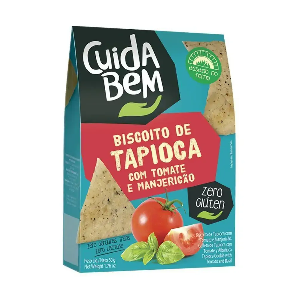 Biscoito Tapioca Tomate/manjer Cuida Bem 50g Santa Helena