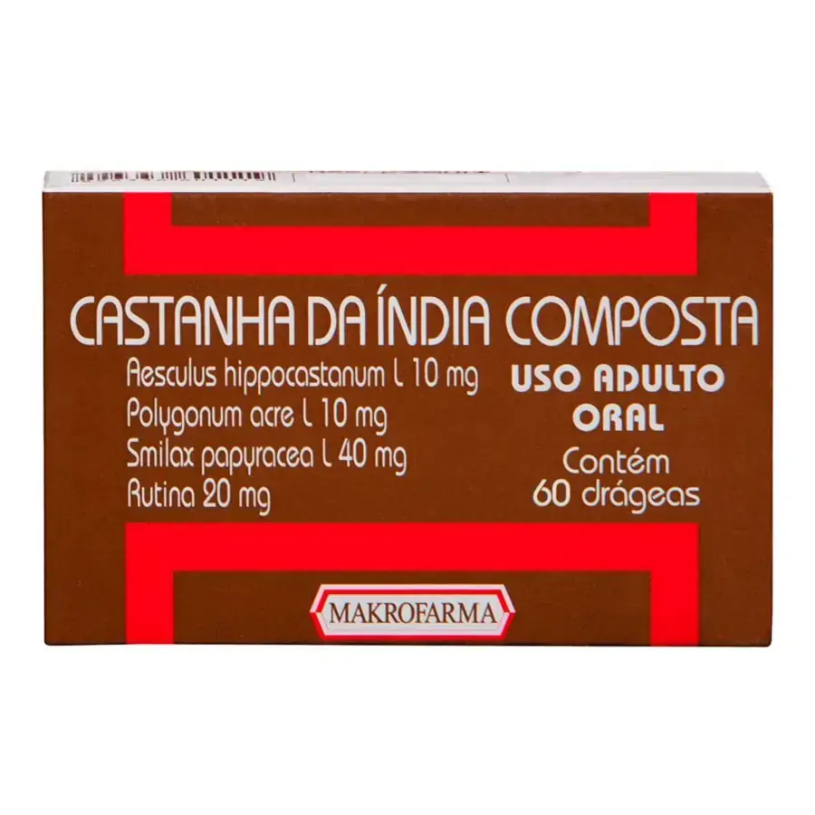 Castanha Da índia Composta Makrofarma Caixa 60 Drágeas