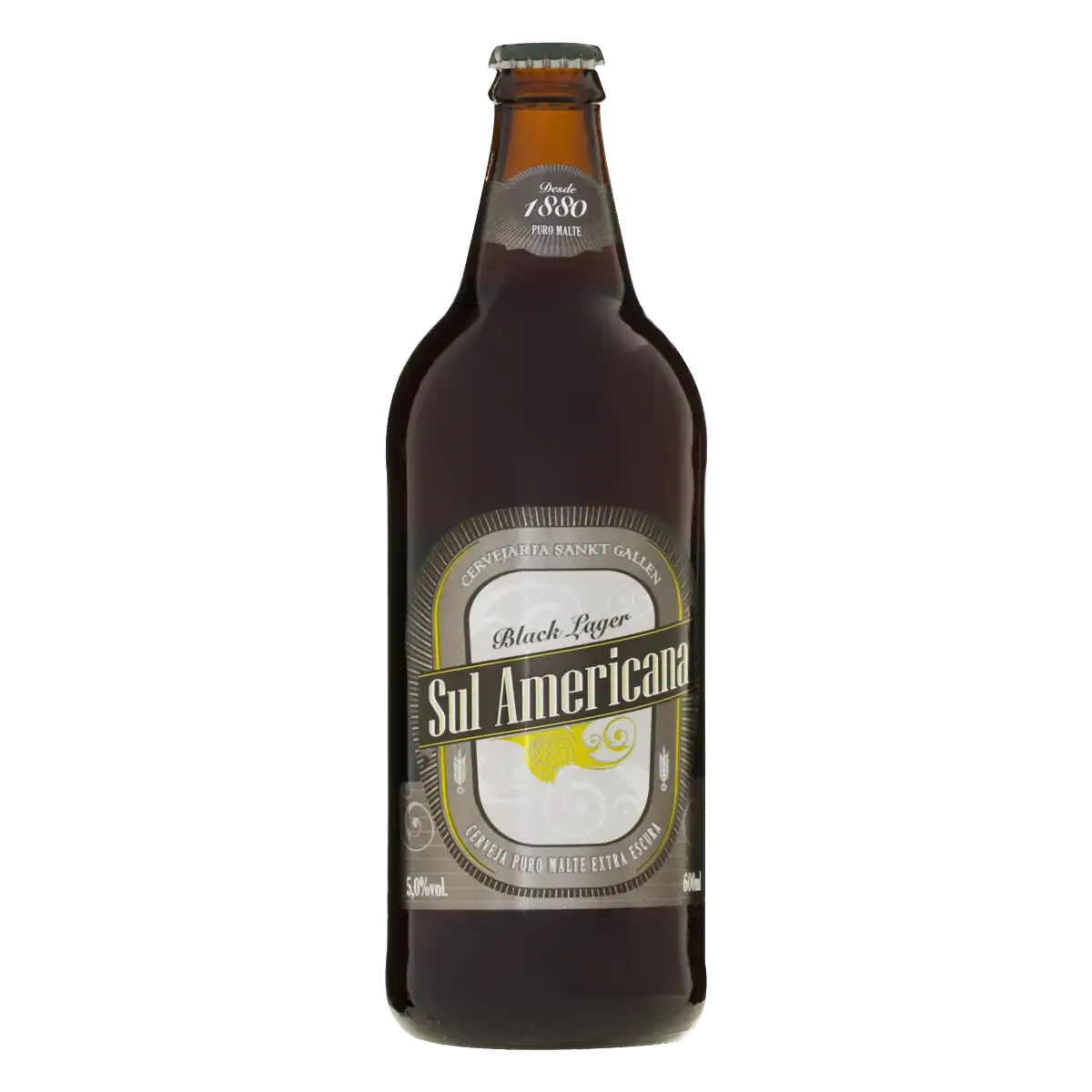 Cerveja Black Lager Puro Malte Sul Americana Garrafa 600ml