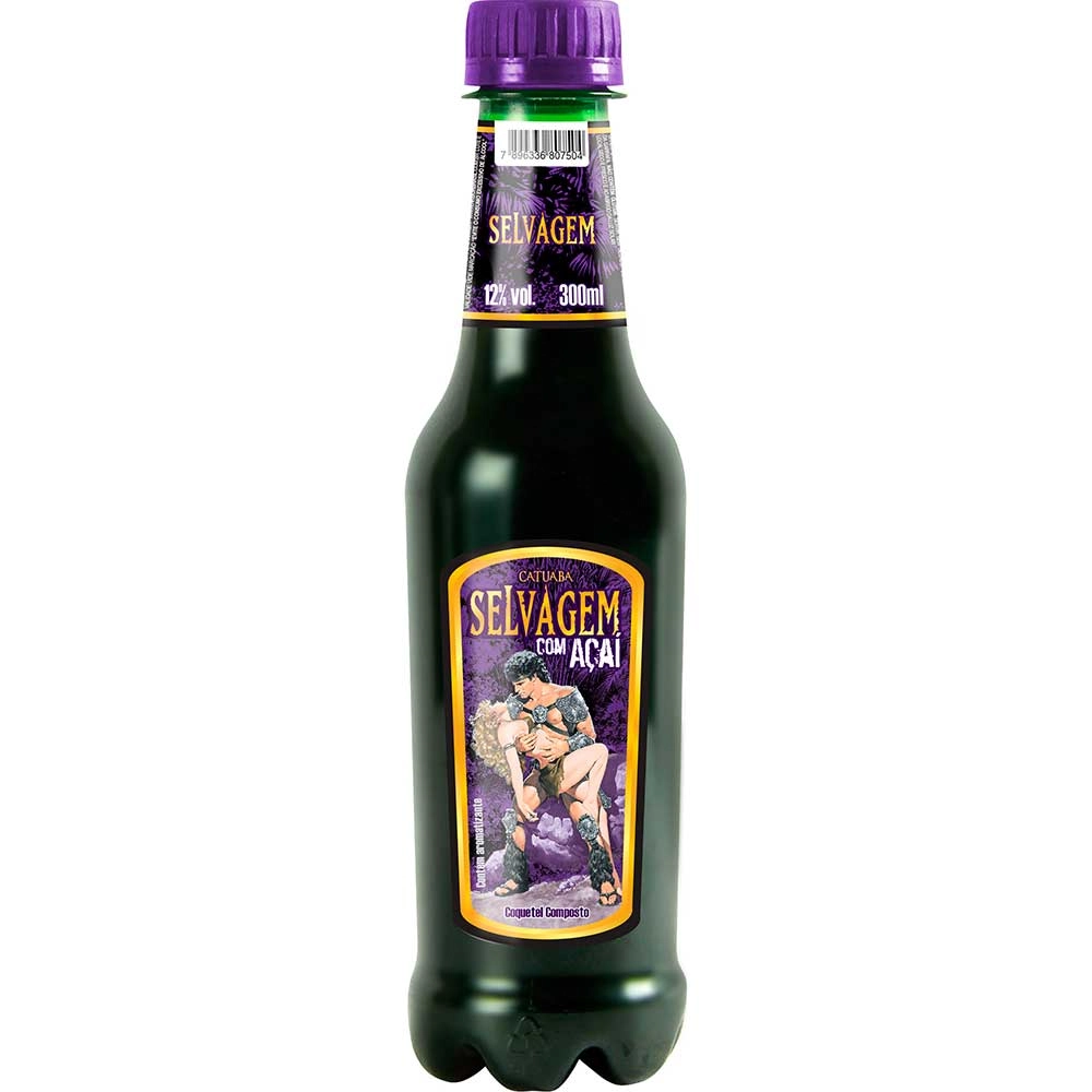 Coquetel Alcoólico Composto Açaí Comary Selvagem Garrafa 300ml