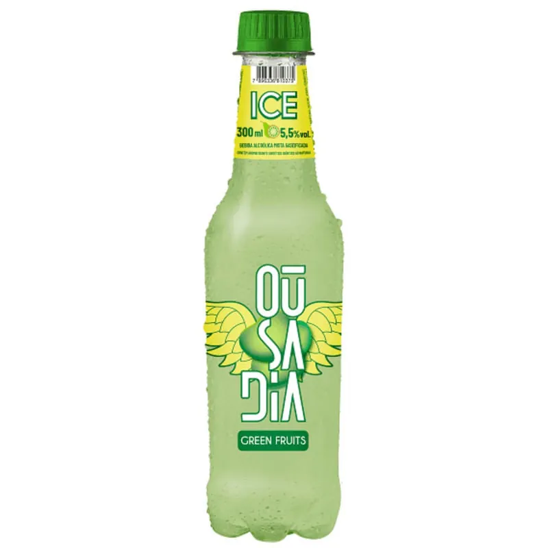 Coquetel Alcoólico Ousadia Ice Green Fruits Garrafa 300ml
