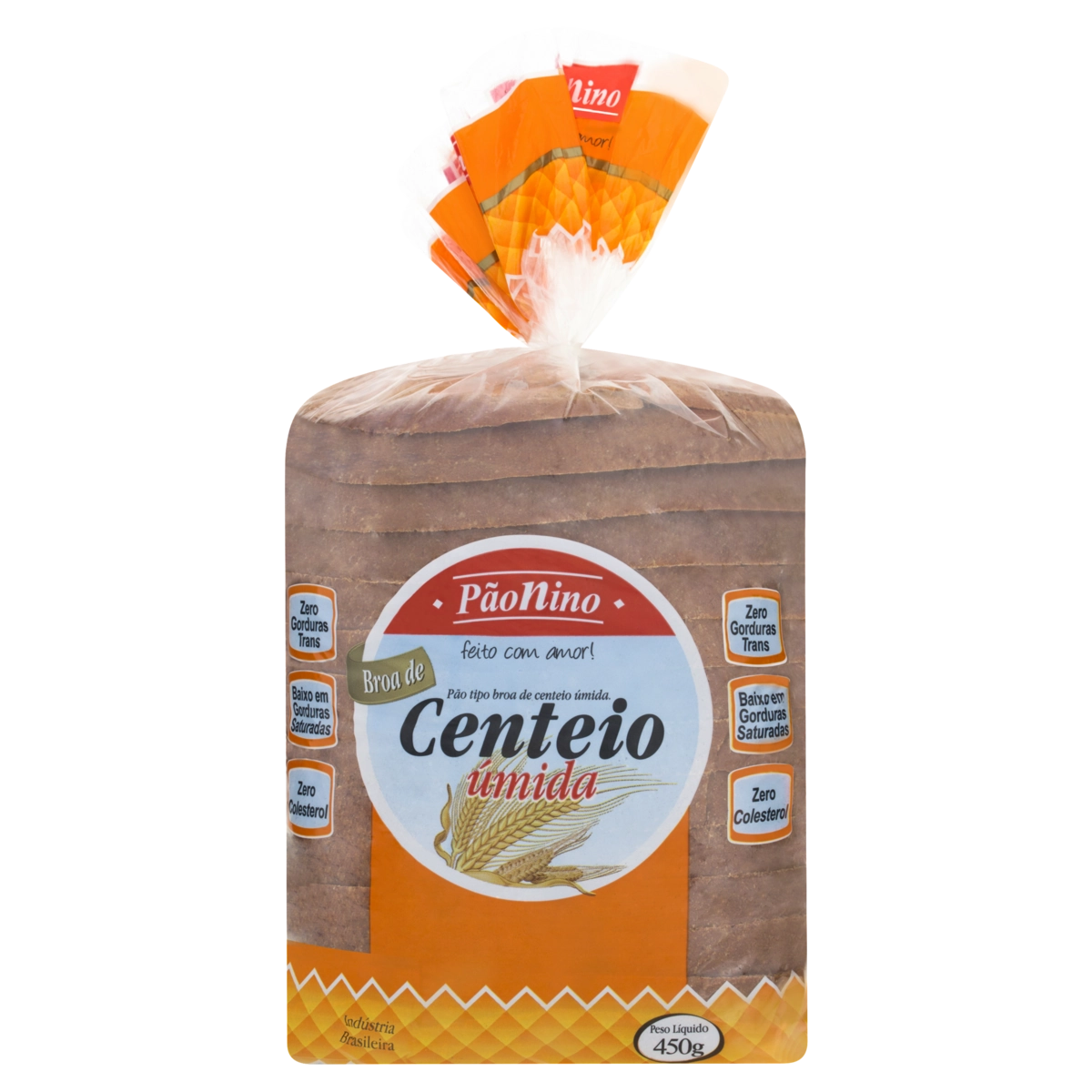Pão Broa De Centeio úmida Pão Nino Pacote 450g