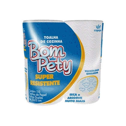 Papel Toalha Bom Pety 2unidade