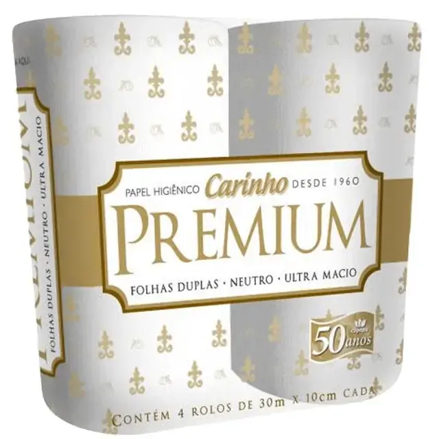 Papel Higiênico Carinho Fdupl C/ 4 Premium