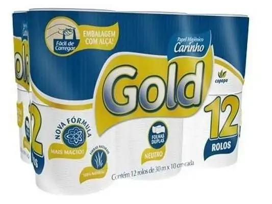 Papel Hig. Fs Carinho Gold Neutro C/12