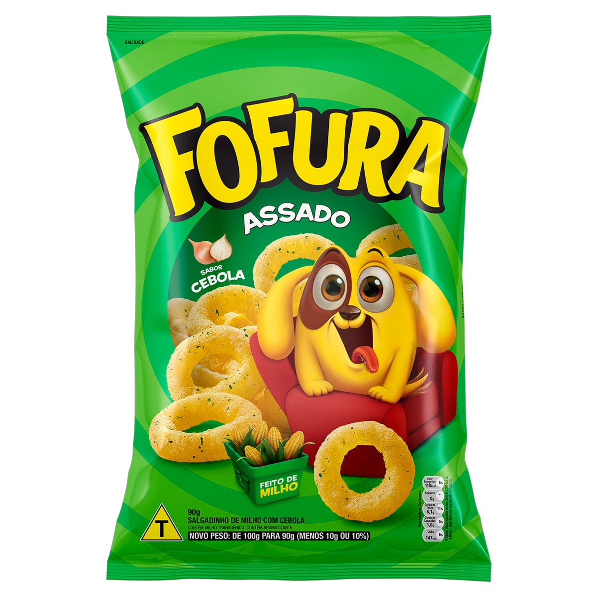 Salgadinho De Milho Cebola Fofura Pacote 90g