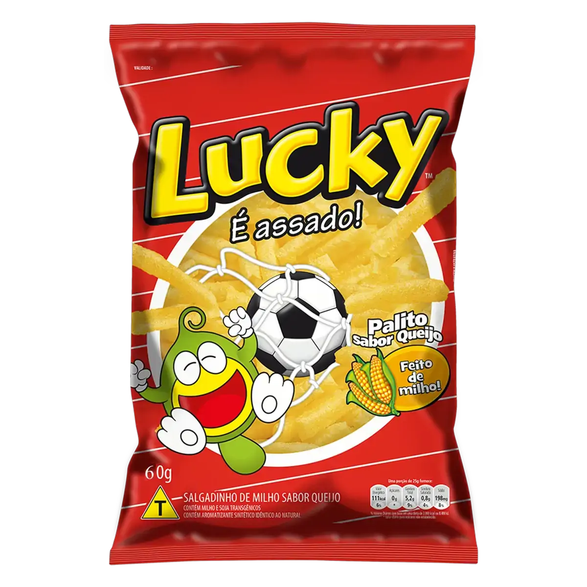 Salgadinho De Milho Palito Queijo Lucky Pacote 60g