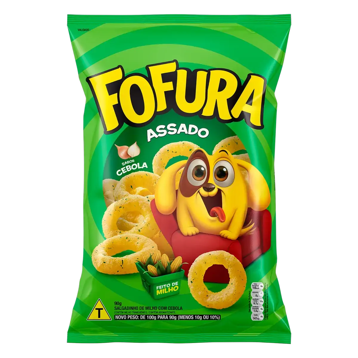 Salgadinho De Milho Cebola Fofura Pacote 90g