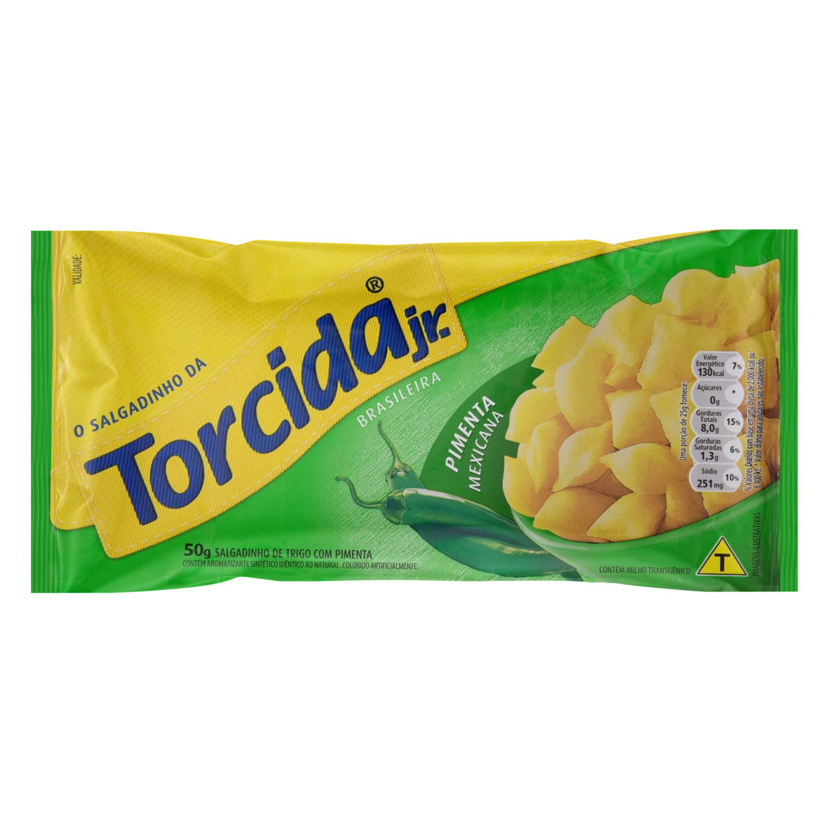 Salgadinho De Trigo Pimenta Mexicana Torcida Jr. Pacote 50g