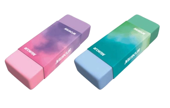 Borracha Color Com Capa Papel Natural Mercur