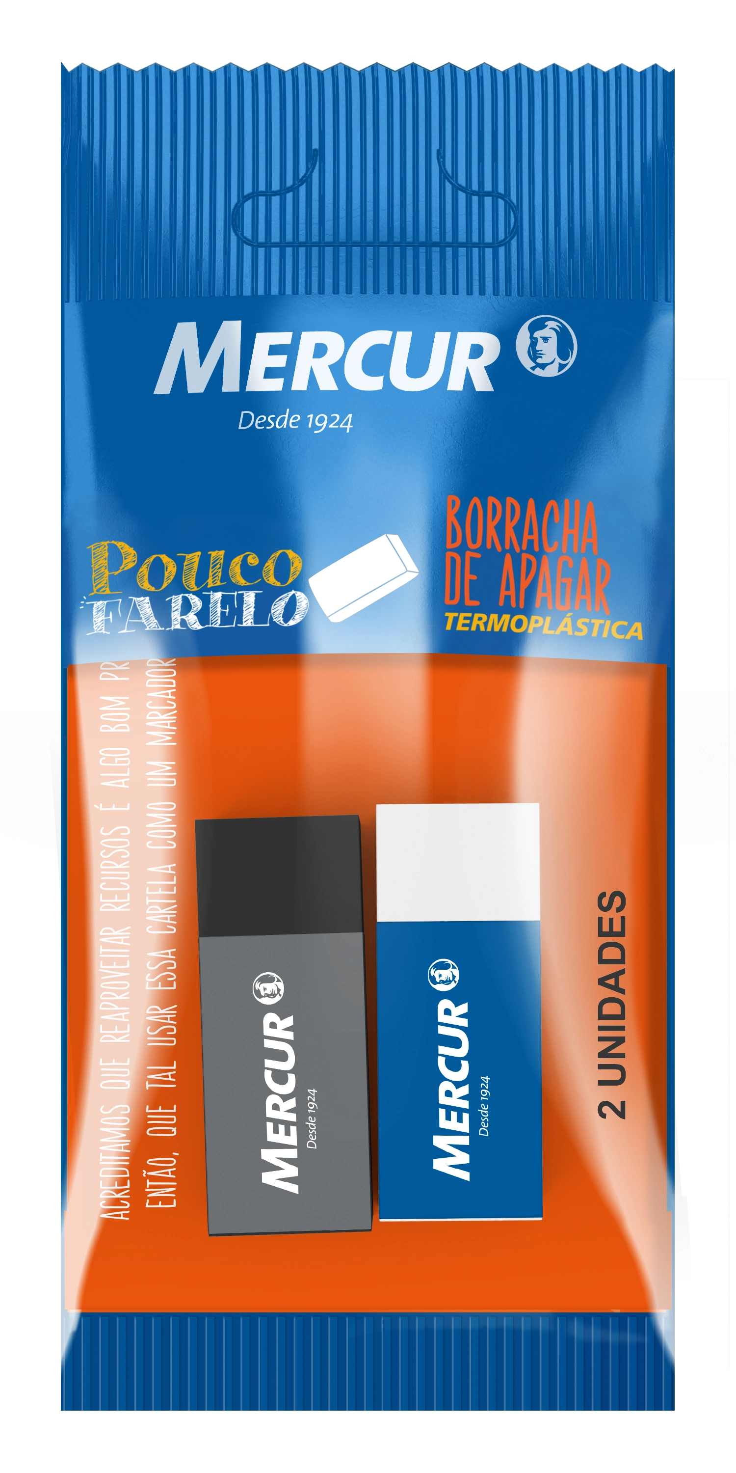 Borracha Tr Mini Preta Branca 2pcs B01010301160 Mercur