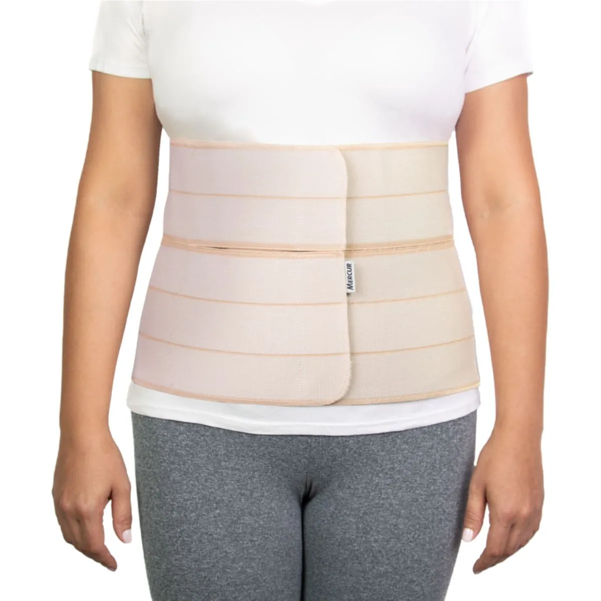 Cinta Abdominal com Fechamento Duplo Mercur Tam P 25x120cm