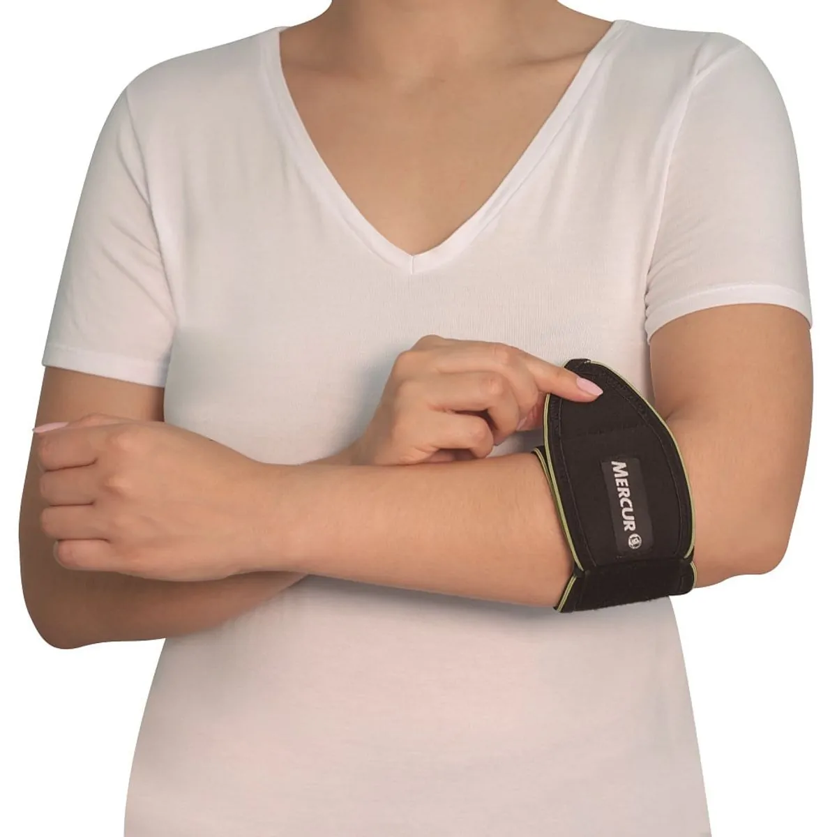 Munhequeira/Cotoveleira para Tennis Elbow Mercur P/M Preta