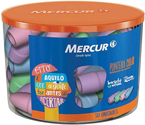 Borracha Mercur Ponteira Color 50