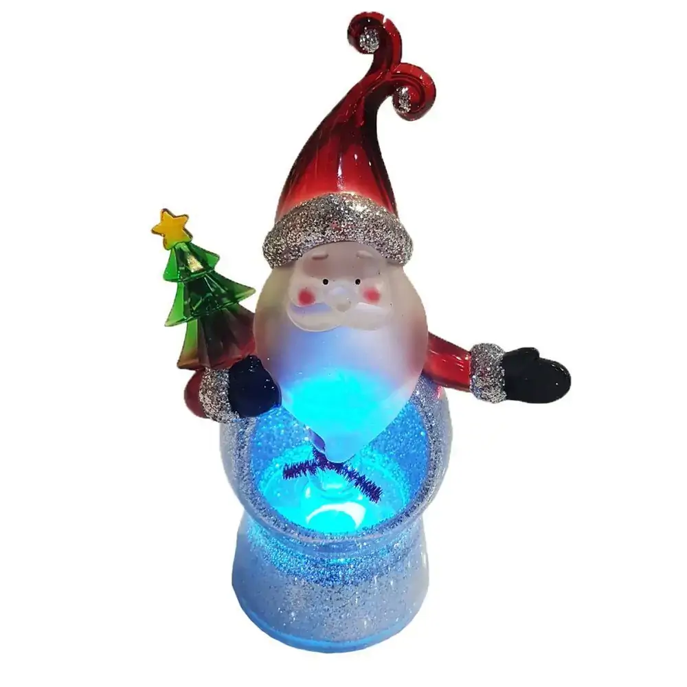 Escultura Infinity Brasil Papai Noel Prata C/luz