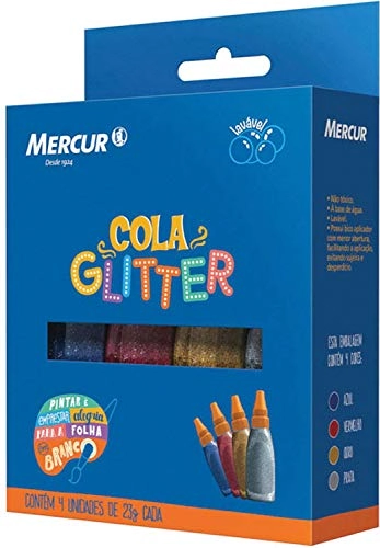 Cola C/gliter Caixa C/04 Cores Reval