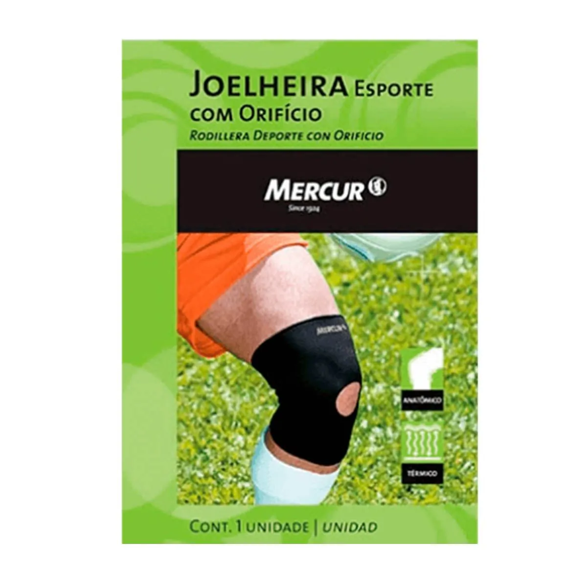 Joelheira Esportiva Mercur Neoprene G 1 Unidade