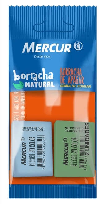 Borracha Mercur Record 20 Color Rosa Lilas Pull Pack 2 Pcs Padrao Un