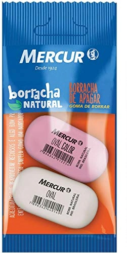 Borracha Mercur Oval Branca/rosa C/02 Un