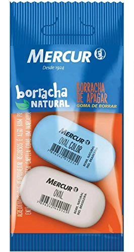 Borracha Mercur Oval Branca/azul C/02 Un