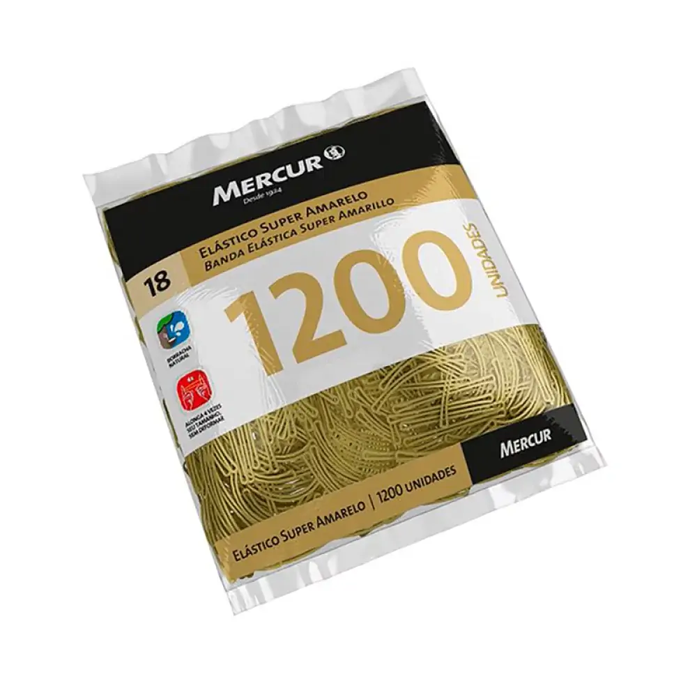 Elastico P/dinheiro Mercur Nr 18 C/1200 Un