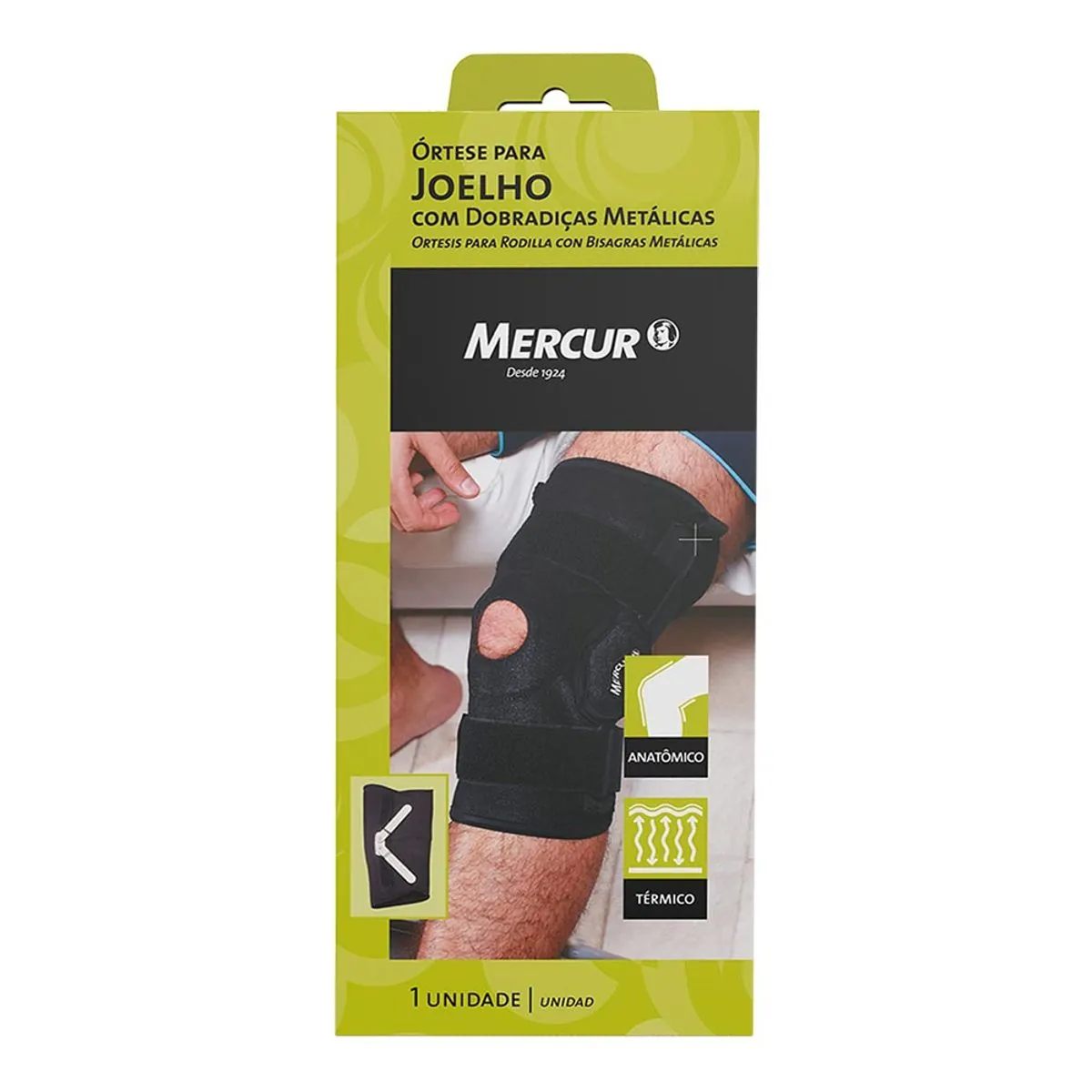 Órtese Para Joelho Mercur - Com Dobradiças Metálicas - Tam Xg