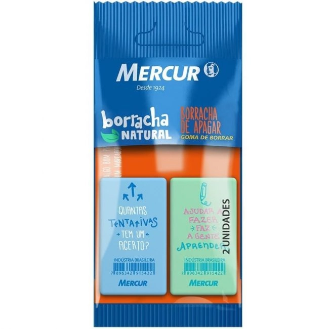 Borracha Colorida Retangular Frases Verde Azul Pt 2 Un