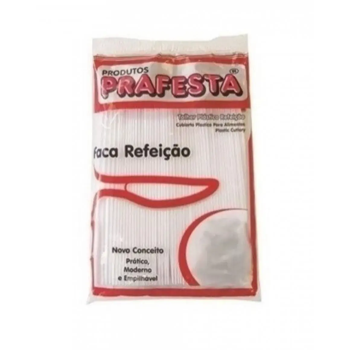 Faca Prafesta Refeicao Premium 50unidade Cristal