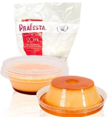 Pote Pudim 120ml C/12 Forneavel C/ Tampa Prafesta