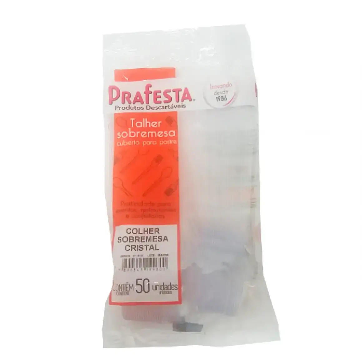 Colher Prafesta Sobr 50unidade Cristal