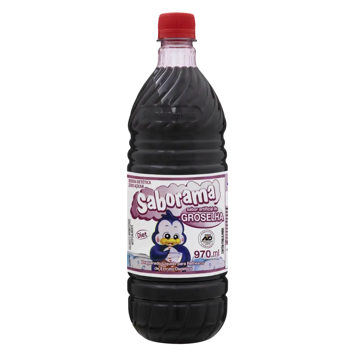 Preparado Líquido Para Refresco Groselha Zero Açúcar Saborama Frasco 970ml