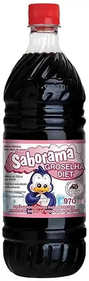 Preparado Líquido Para Refresco Groselha Zero Açúcar Saborama Frasco 970ml
