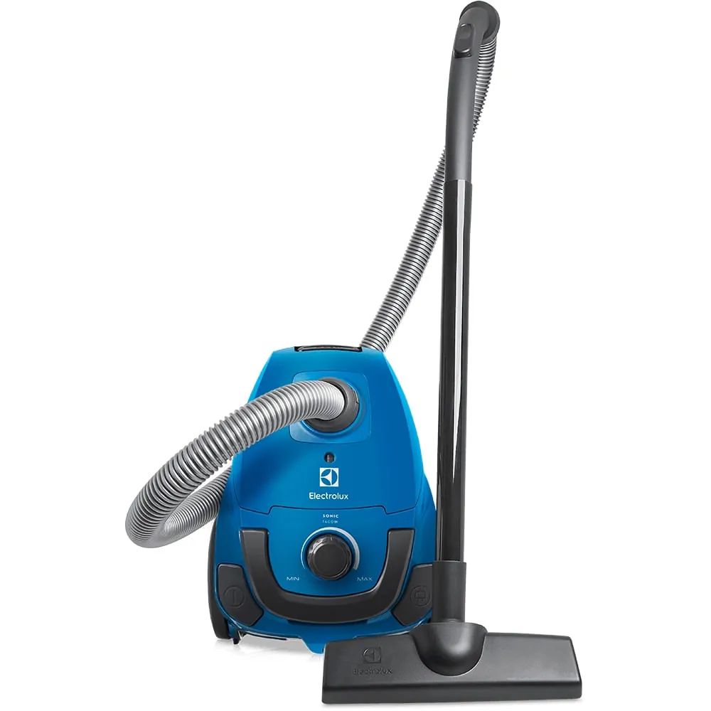 Aspirador De Pó Com Saco Electrolux 1400w Compacto Sonic Com Tripla Filtragem Azul (son10) 127v